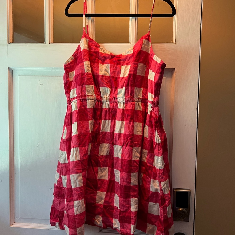 Gap XL plaid spaghetti strap dress